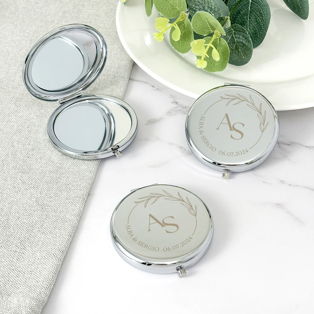 

Wedding Favors Personalized Compact Makeup Mirrors Gifts for Wedding Guests Personalized Pocket Mirrors Wedding Gift Souvenirs
