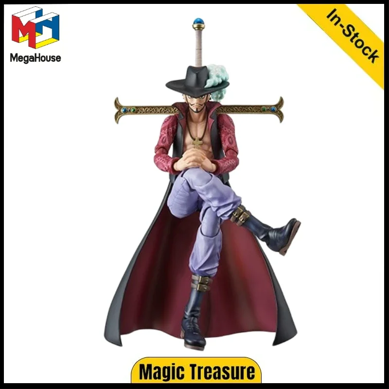 In Stock Original MegaHouse Variable Action Heroes VAH Dracule Mihawk ONE PIECE Anime Figure Model Collectible Action Toys Gifts