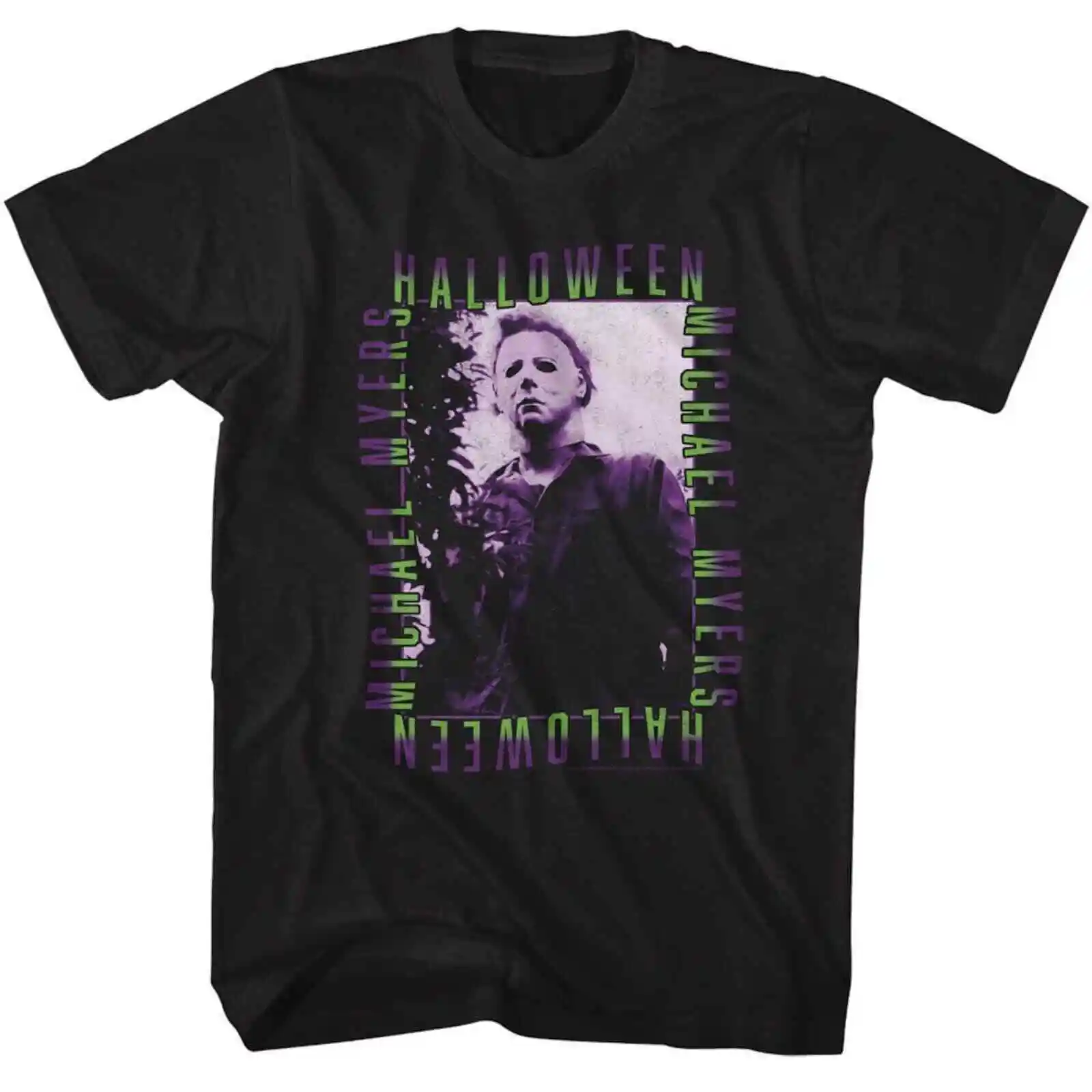 

Halloween Repeat Gradient Text Black Adult T Shirt
