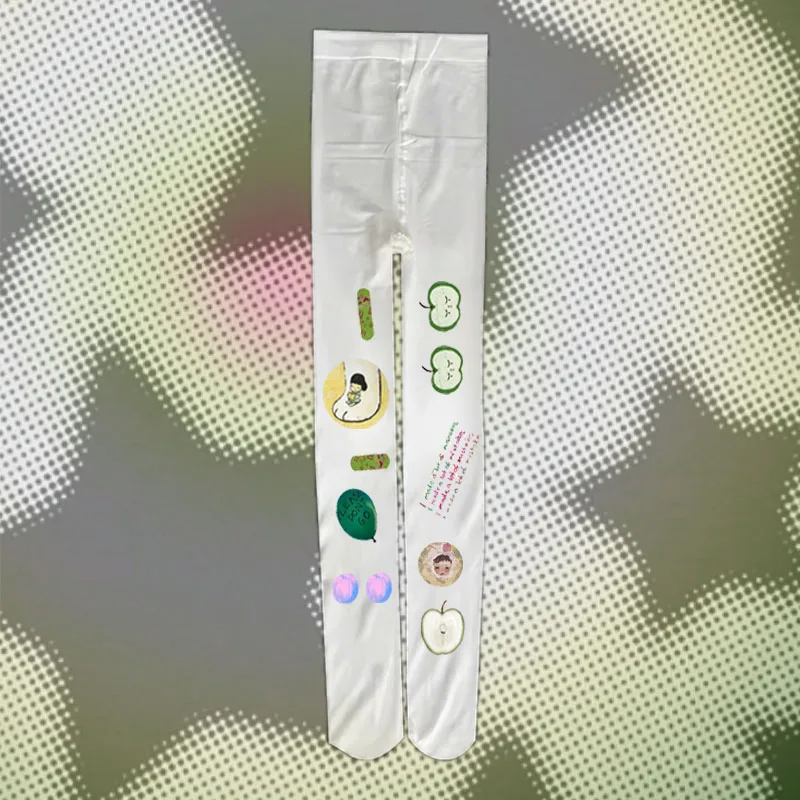 

Сексуальные колготки Pure Desire, Y2k Harajuku, женские персонализированные модные темные чулки в стиле панк, ярко-белые узкие длинные чулки