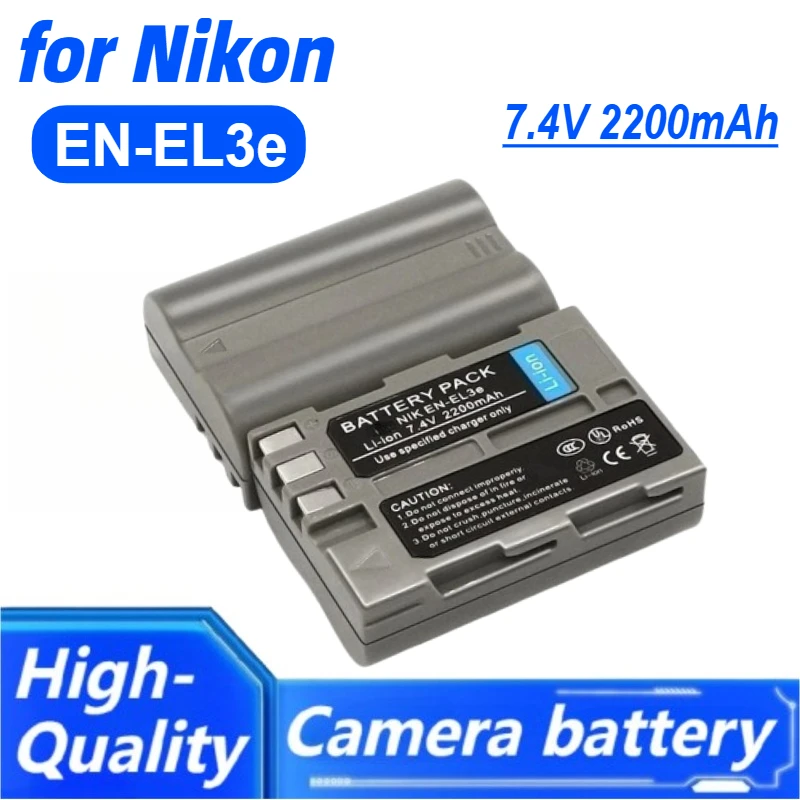 

EN-EL3e EL3e EL3 EL3a 7.4V 2200mAh Camera Battery for Nikon EN EL3e, EL3, EL3a, Compatible with Nikon D700, D300s, D300