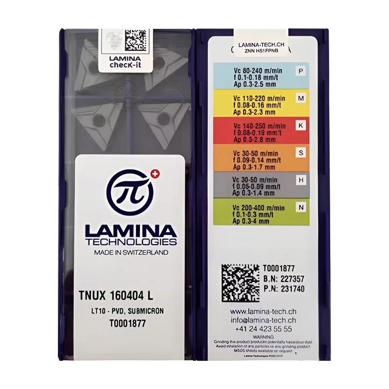 LAMINA Original TNUX160404 TNUX160408 R L LT10 Carbide Inserts CNC Lathe Profiling Turning Tool for Steel Stainless Metal 10pcs