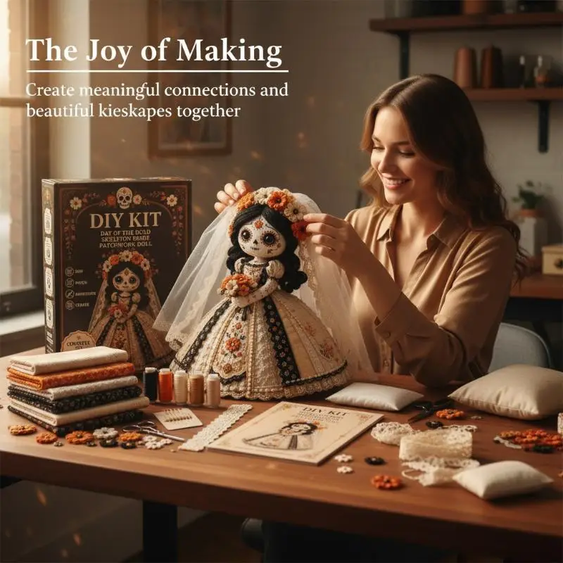 New Day Of The Dead Patchwork  - Textile Sewing Kit 评论和价格