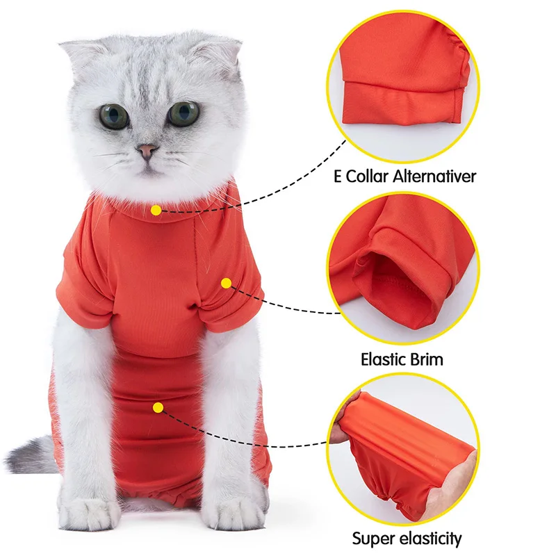 Cat Clothes Anti-licking Sterilization Kitten Surgery Suit Weaning Breathable Puppy Anti-scratch Body Strap Vest Pets Supplies