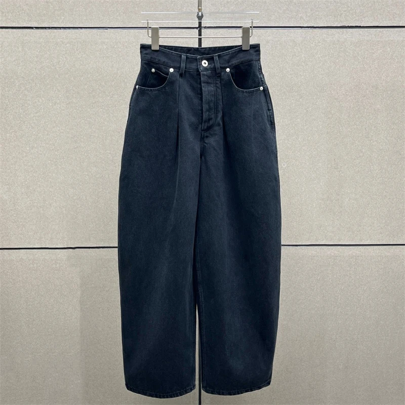 

Women's jeans New high waisted slim fit straight leg pants for the summer of 2026 Retro pure cotton wide leg pants Denim pants