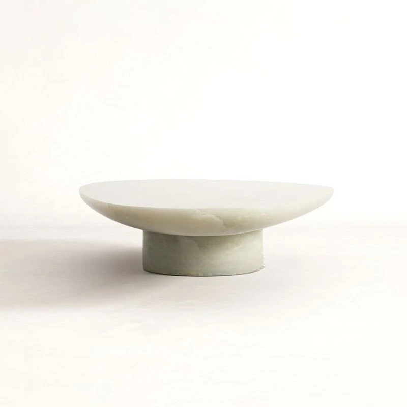 Natural Green Agate Coffee Villa Living Room Home Retro Table, Coffee Table