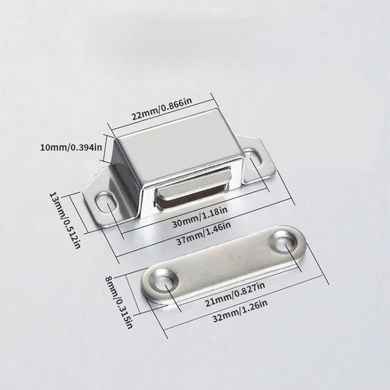 5/12/20pcs Magnetic Door Catch Latch, Magnetic Adsorption, Used for Cabinets, Wardrobes, Furniture Door Lock Buckles Hardware