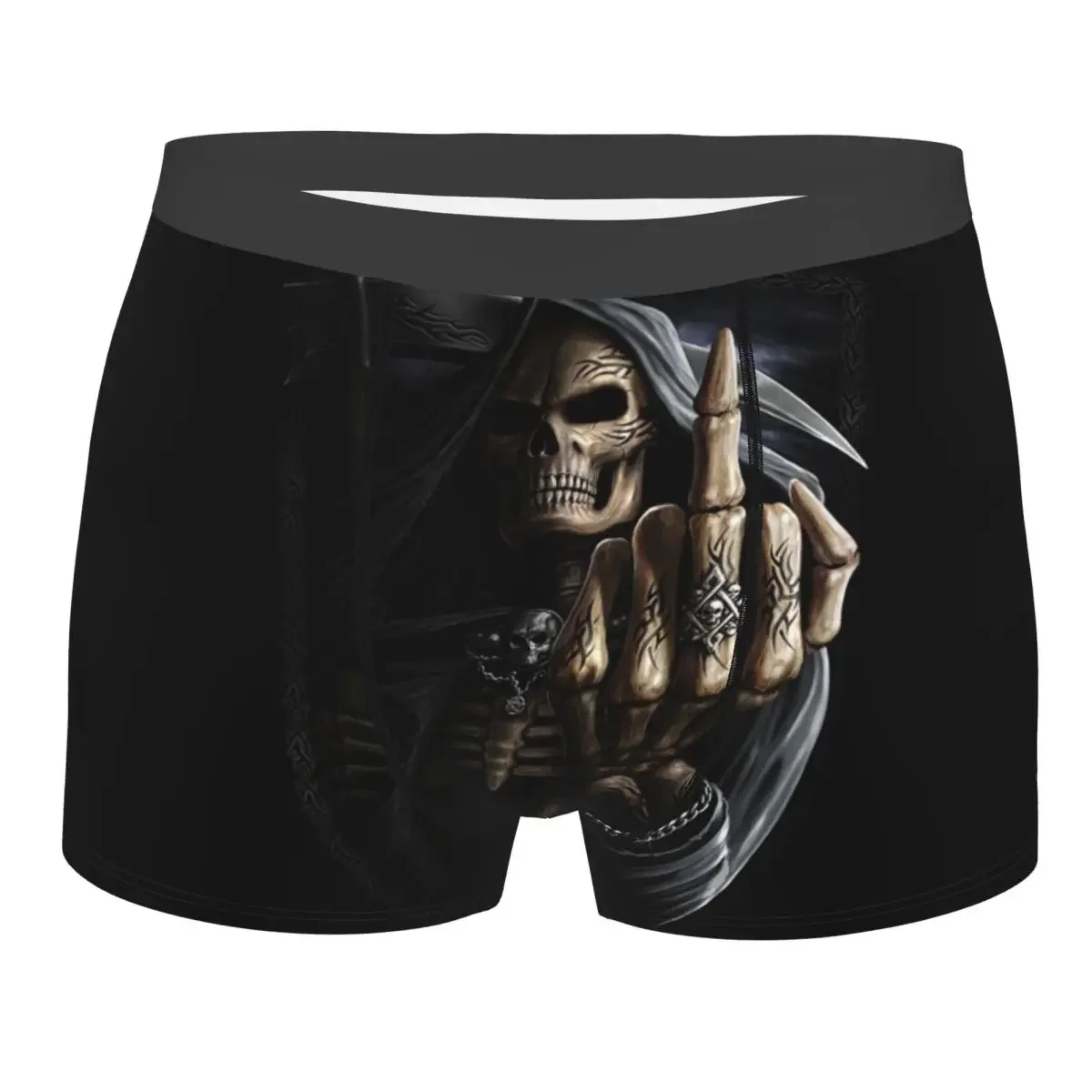 

Horror Skeleton Gothic Skull Underwear Male Print Custom Halloween Boxer Shorts Panties Briefs Soft Underpants