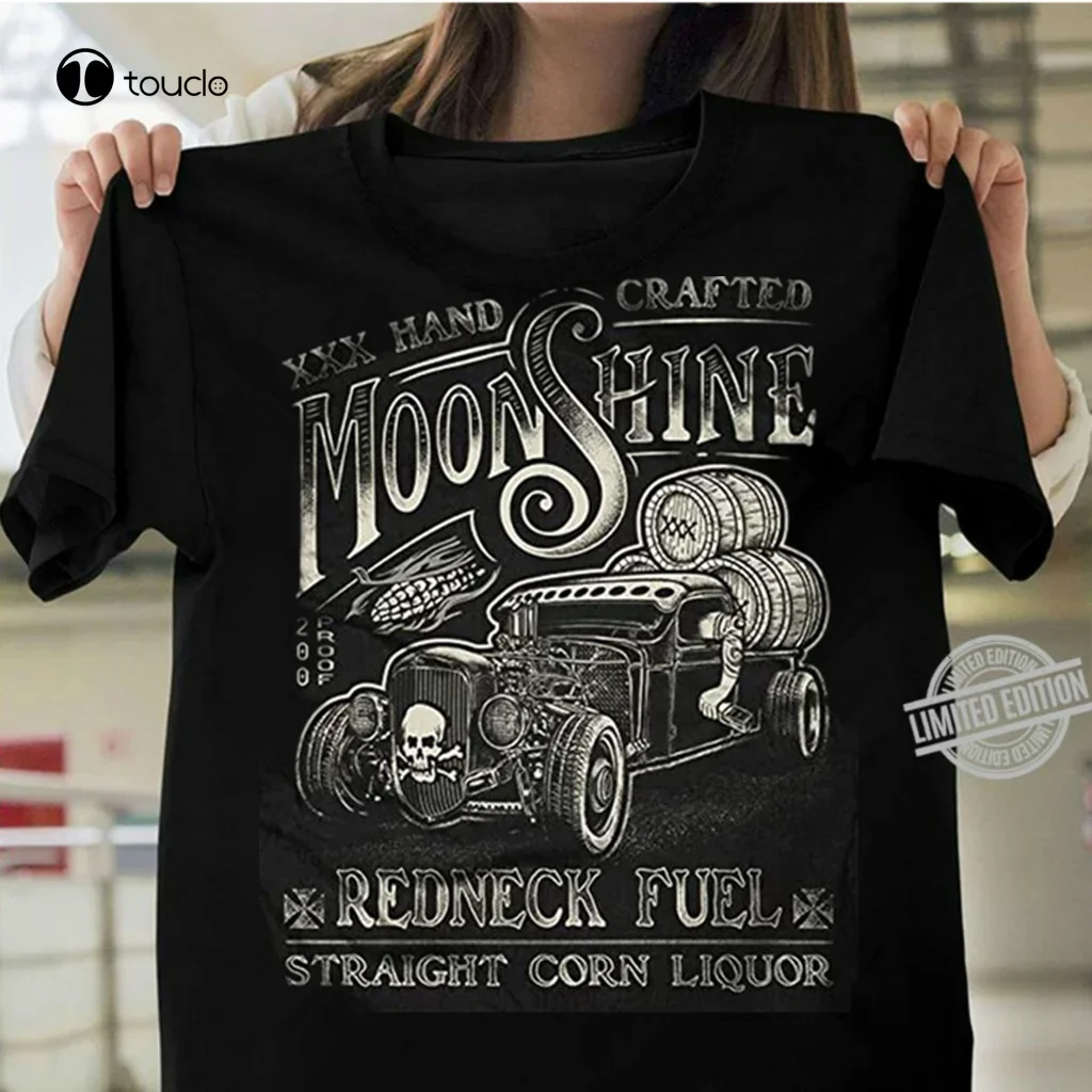 2021 Trending T-Shirt Hot Rod Moonshine Redneck Fuel Men'S T Shirt Rockabilly Rebel Fashion Tee Shirt Tee Shirt