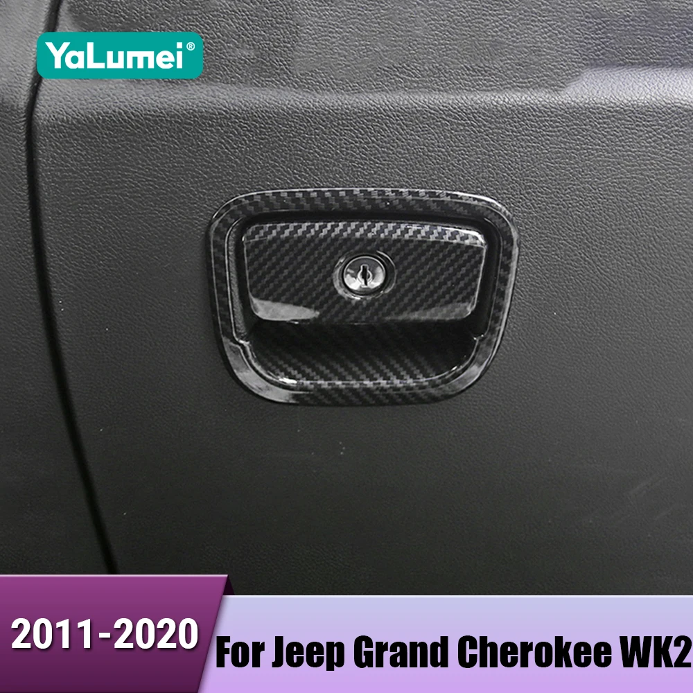 

ABS Car Co-pilot Passenger Glove Box Storage Box Handle Trim Cover Sticker For Jeep Grand Cherokee WK2 2011-2020