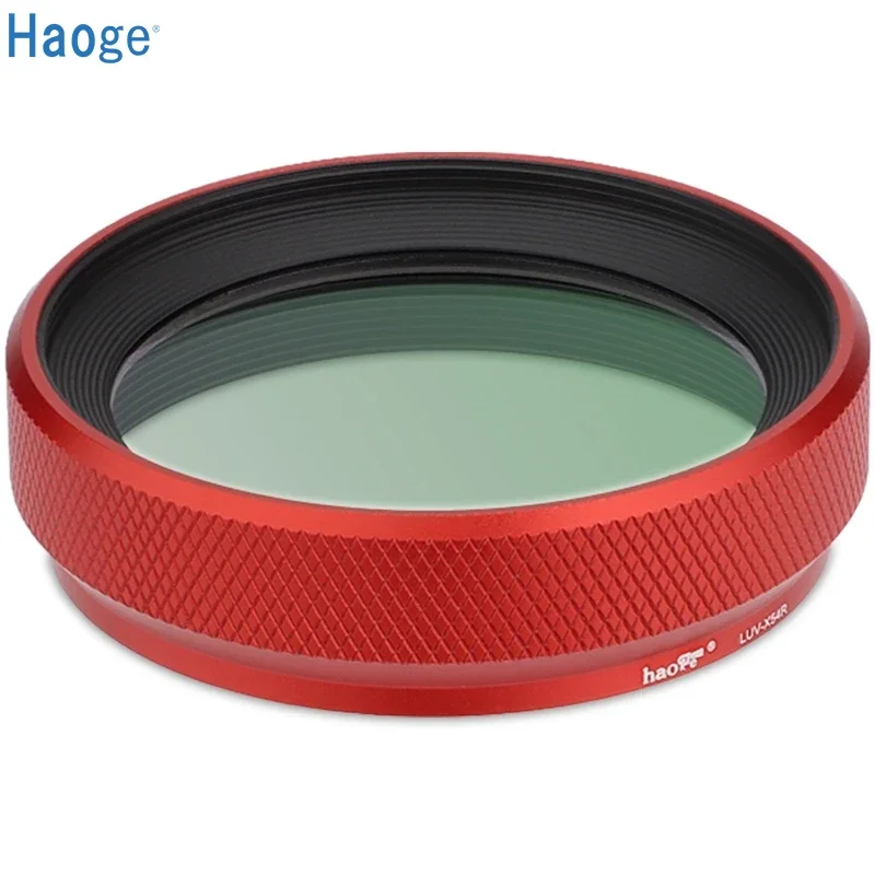 

Haoge LUV-X54R Metal Lens Hood with MC UV Protection Multicoated Ultraviolet Lens Filter for Fujifilm Fuji X100V Camera Red