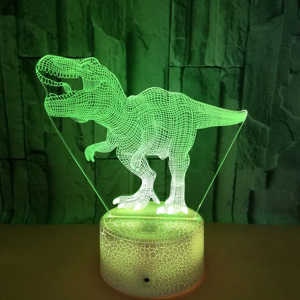 Nighdn 3D Dinosaur Lamp Led Illusion Night Light Room Home Atmosphere Decorative Lights Kids Boys Girls Gift Birthday Christmas