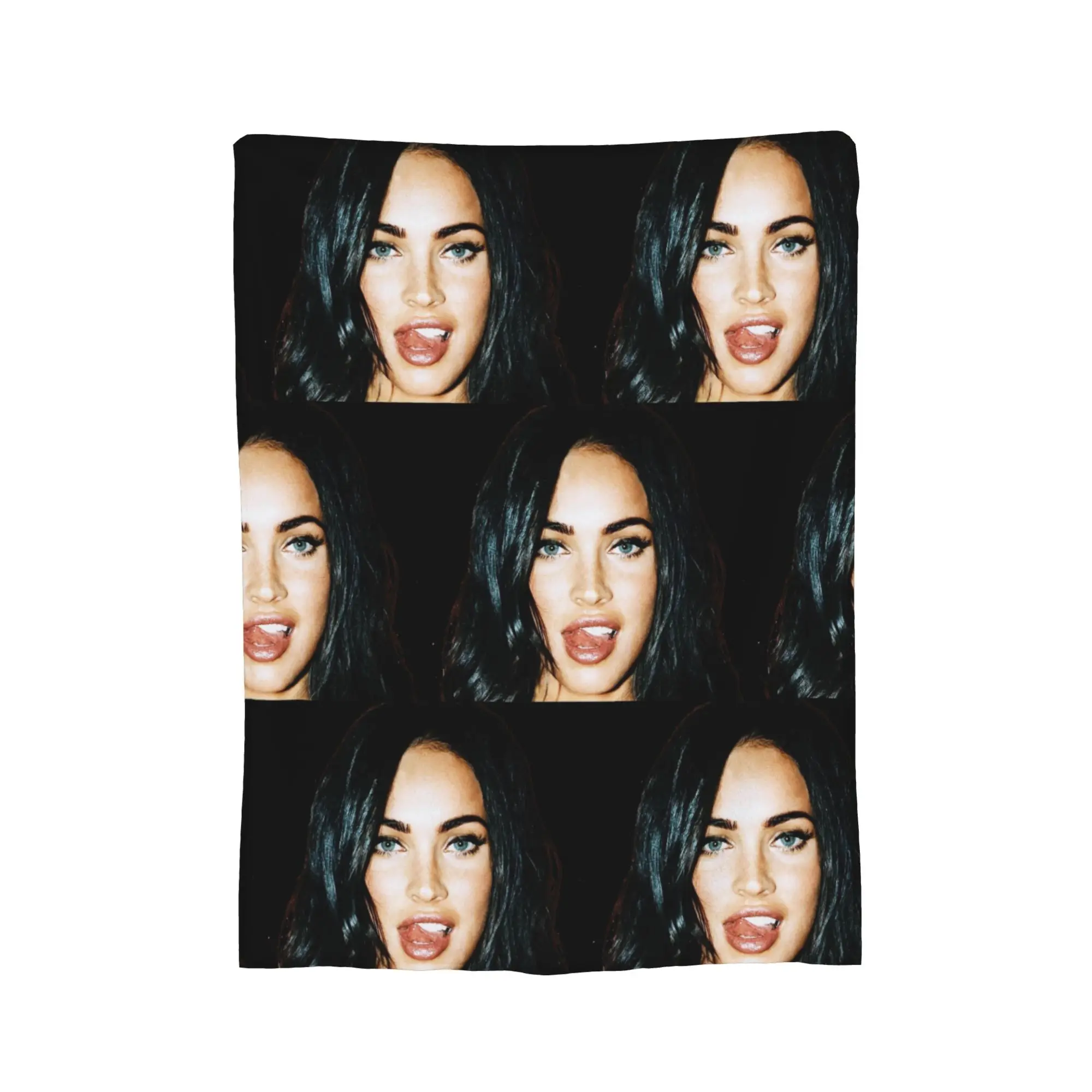 Megan Fox Tongue  Blankets  Flannel Funny Soft Throw Blanket for Bed Sofa Summer