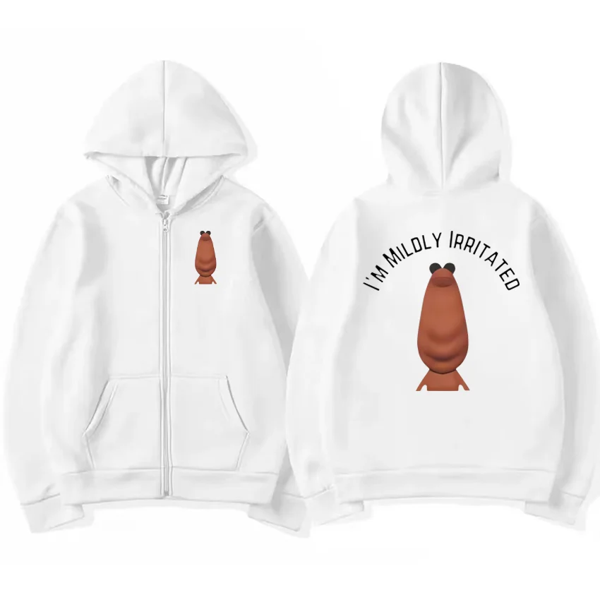 

Забавная толстовка с капюшоном «Я мягко раздражаемый Маркус Червь Мем», мужская и женская юмористическая верхняя одежда, куртка на молнии с длинными рукавами, флисовые толстовки