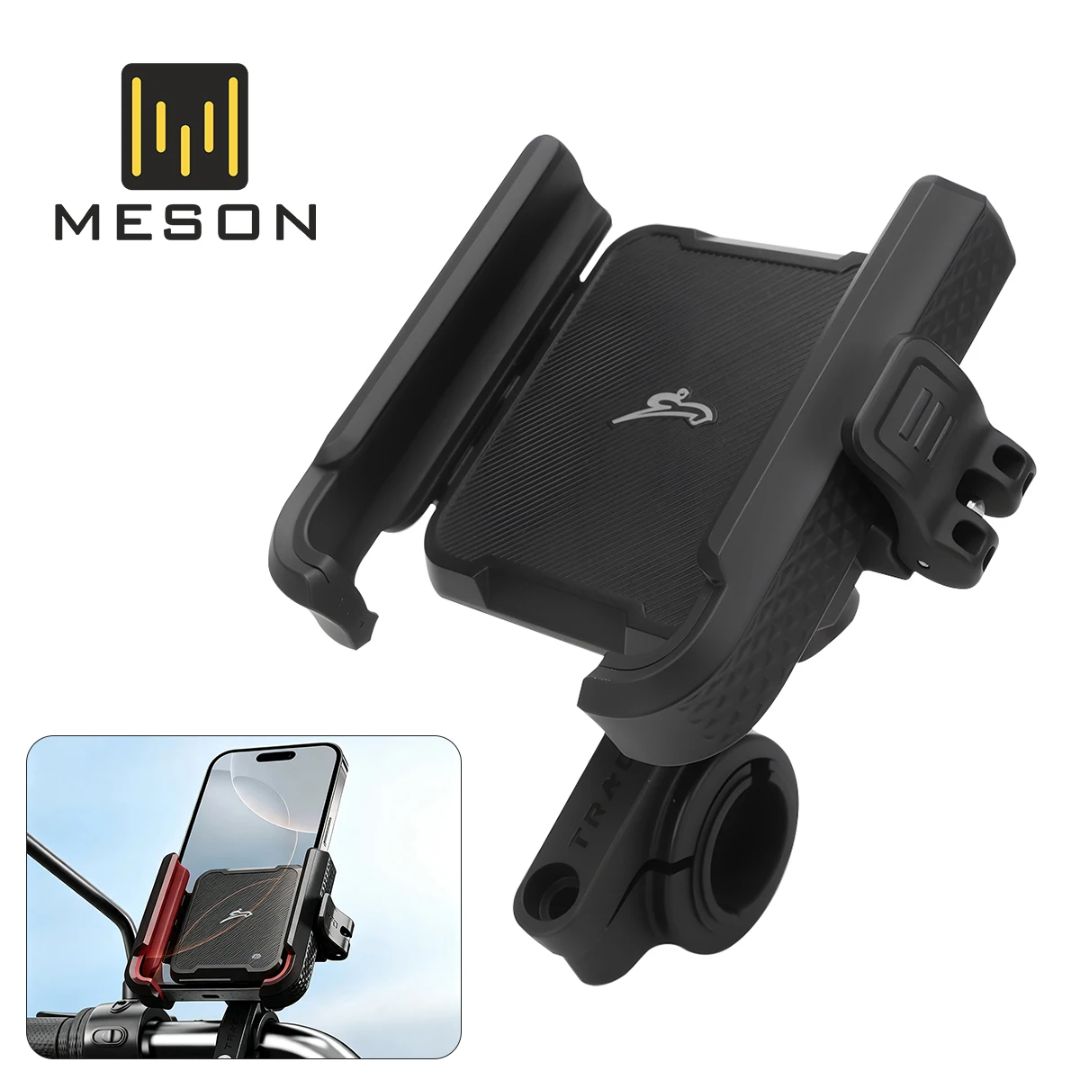 Motorcycle Quick Lock Shockproof Handle Phone Holder With Thoughtful Extended Functions Bike Outdoor Riding GPS Navigation Mount
