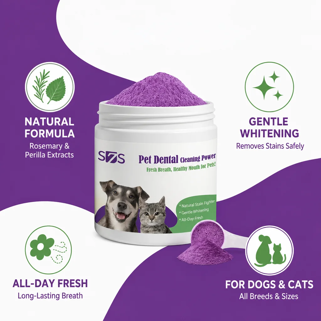 Teeth Whitening Powder - 200g Pet Dental Powder Stain Remover
