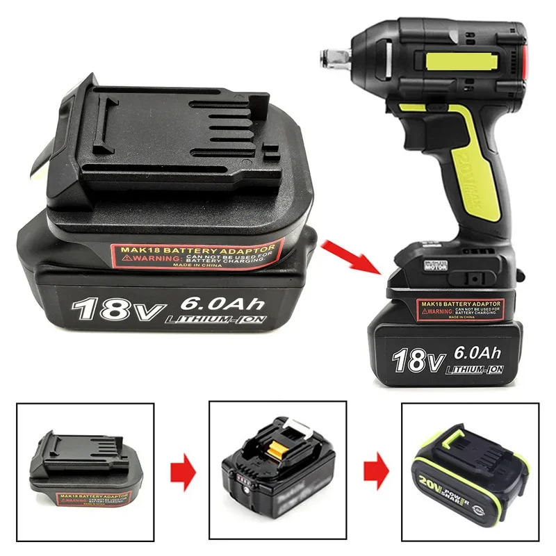 Batterie adapter kompatibel für Makita bl Serie Batterie umgewandelt auf kompatibel für Worx 20V 5 Fuß große Füße Elektro werkzeug Konverter