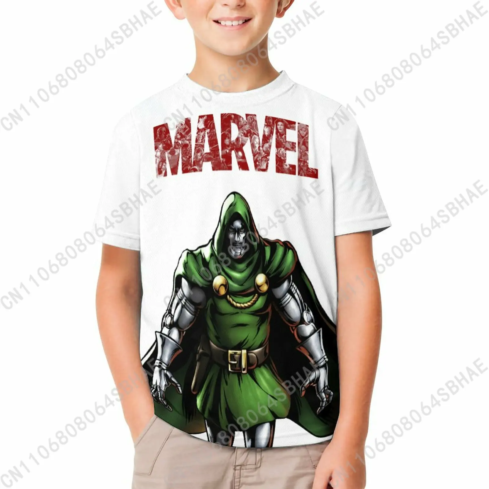 

Marvel Doctor Doom T Shirt Boy Girl Short Sleeve Print Cotton TShirt Comfortable Crew Neck Children Child Tee Cosplay