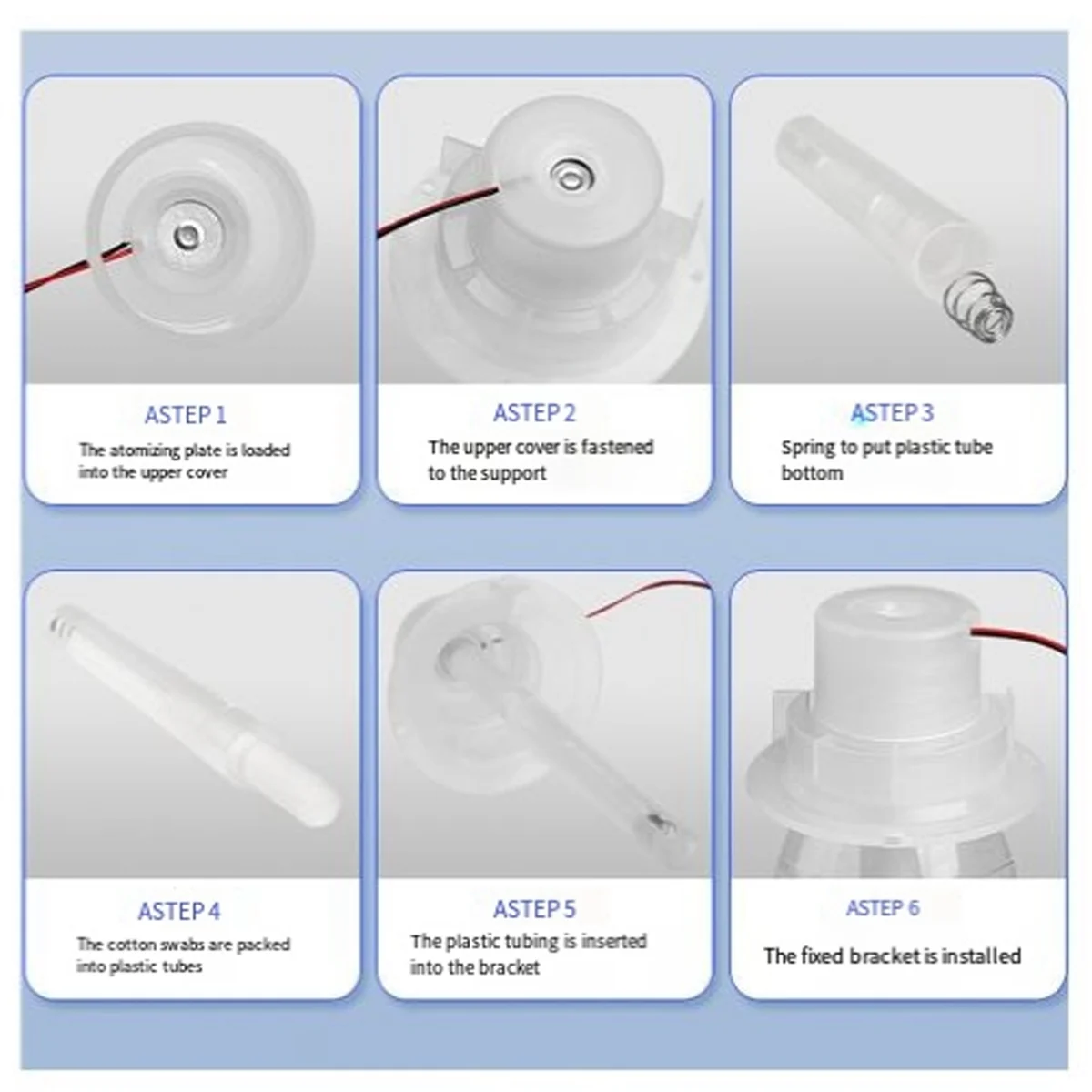 Spray d'atomisation en plastique, mini humidificateur USB, expérience de bricolage, technologie d'atomisation à ultrasons, 4 pièces