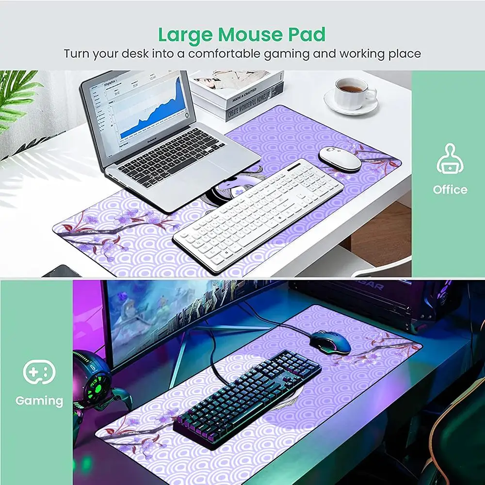 Ukiyo-e koi и вишневый коврик для мыши, настольный коврик, резиновый противоскользящий, прочные настольные аксессуары, подходящие для офиса и игр