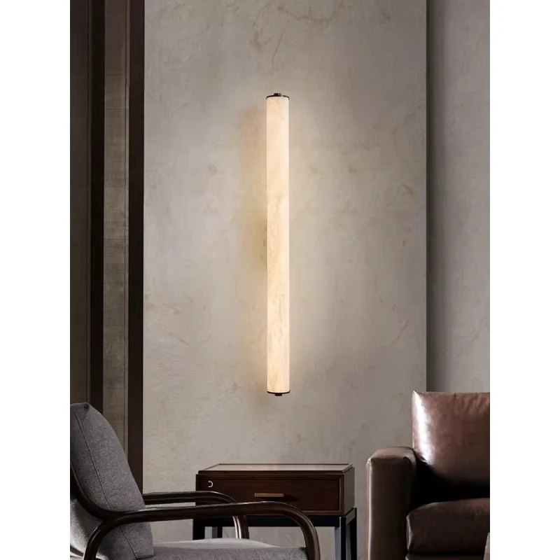 Luxury Solid Brass LED Wall Lamp with Marble - usage example
