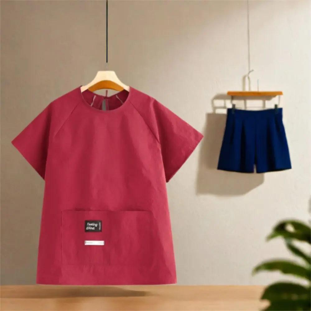 Durable Waterproof Short Sleeved Apron Solid Color Soft Cooking Apron Comfortable Oilproof Half Sleeved Work Clothes Baking