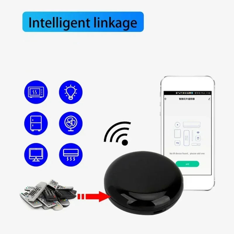 WiFi IR Remote Control For Smart Home Controller For TV, DVD, AC Apply Or Be Used Universally Smart Home Control Works