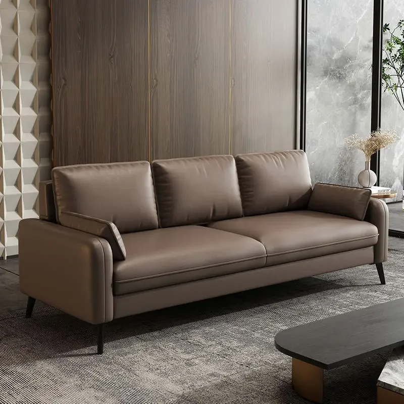 

Italian light luxury technology fabric sofa living room small apartment double triple modern simplicity