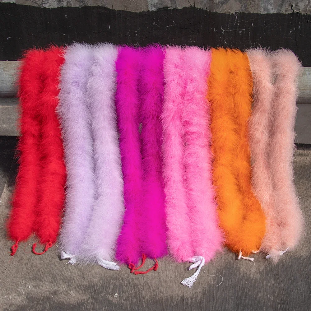 2Meters Soft Turkey Feather Boa 11-50g Thick Colorful Feathers Ribbon for Wedding Party Clothing Shawl Scarf Decoration Plumas