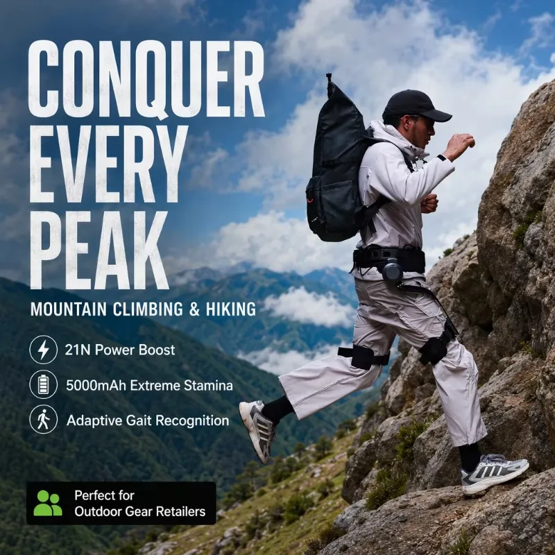 OEM Custom AI Exoskeleton Robot C2 For Outdoor Hiking | 2kg Ultra-Light Carbon Fiber Walking Assistant | 21N Torque