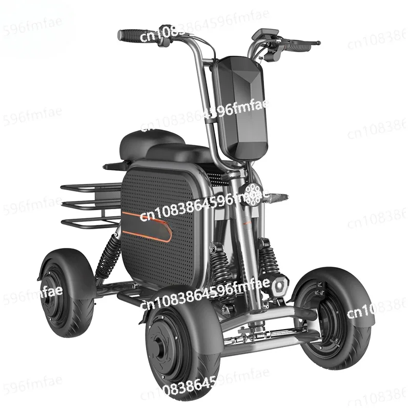 Mini Electric Four Wheeled Vehicle, New Electric Scooter for The Elderly, Small Scooter for Women To Pick Up and Drop Off