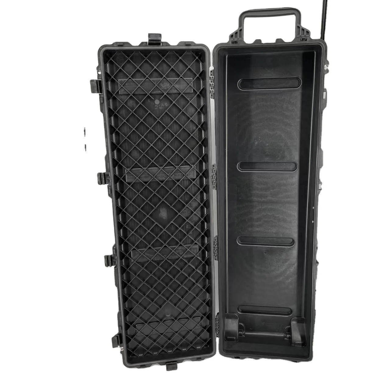 DPC140-2 Large Hard Plastic Waterproof Fishing Rod Equipment Safety Carrying Long Tool Case With Customized Foam