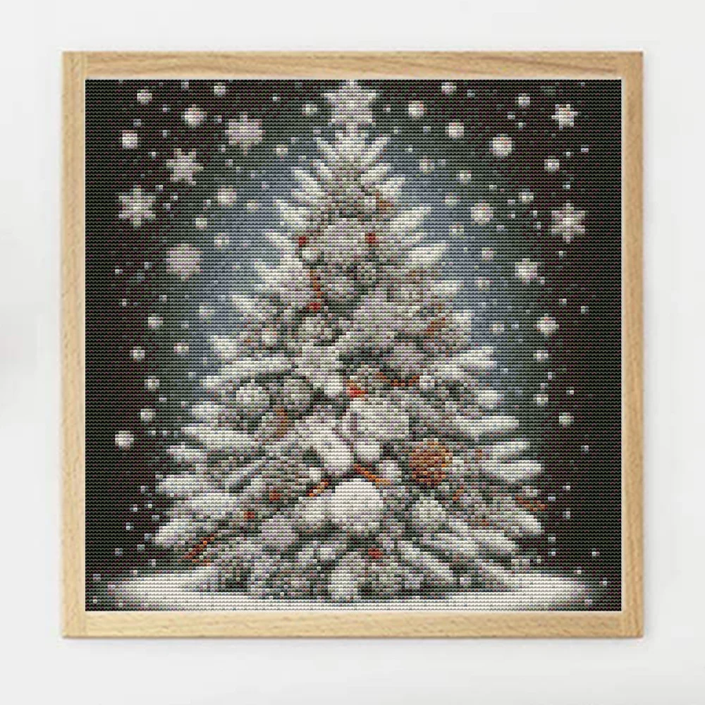 

Вышивка крестиком Рождественская елка Новые поступления Пейзажная нить DIY Наборы Печатный холст Украшение гостиной