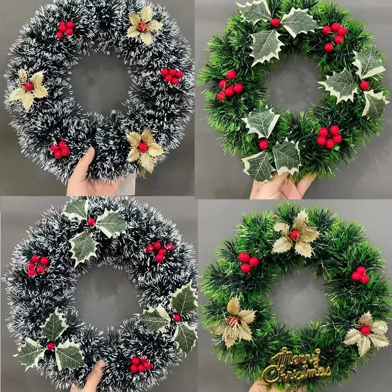 Rattan Christmas Wreaths Door Hanging Decorations, Home Decor, Venue Layout, Garland, New Year, 2024, 1Pc