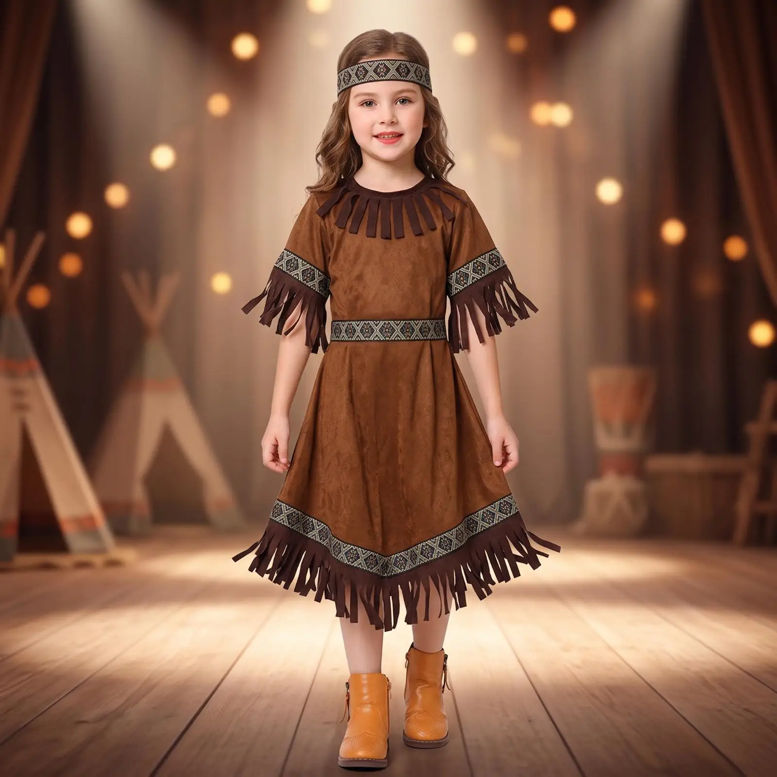 kid-costume-tribal-fringe-dress-with-headband-for-fairy-role-play-theater-accessories