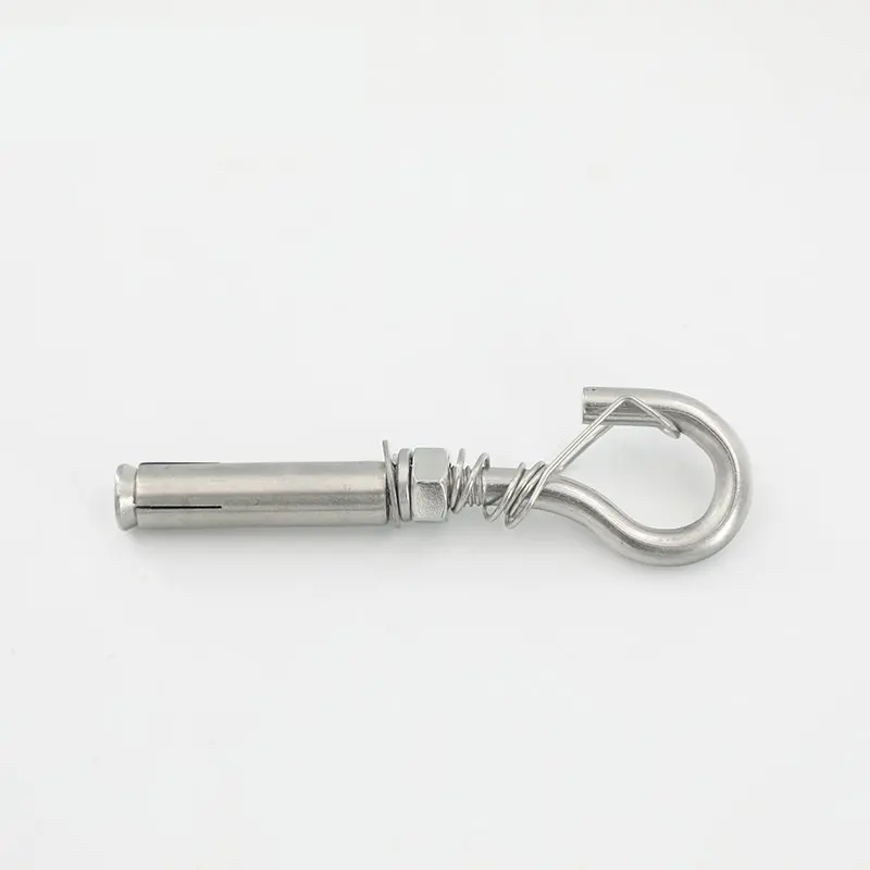 4 Pieces M6 M8 M10 M12 304 Stainless Steel Expansion Hooks Concrete Wall Anchor Bolt Cup Closed Spring Opening Sleeve Fastener
