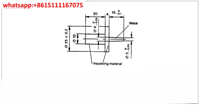 IEC61032 fig9 short pin probe 13 for hazardous access test