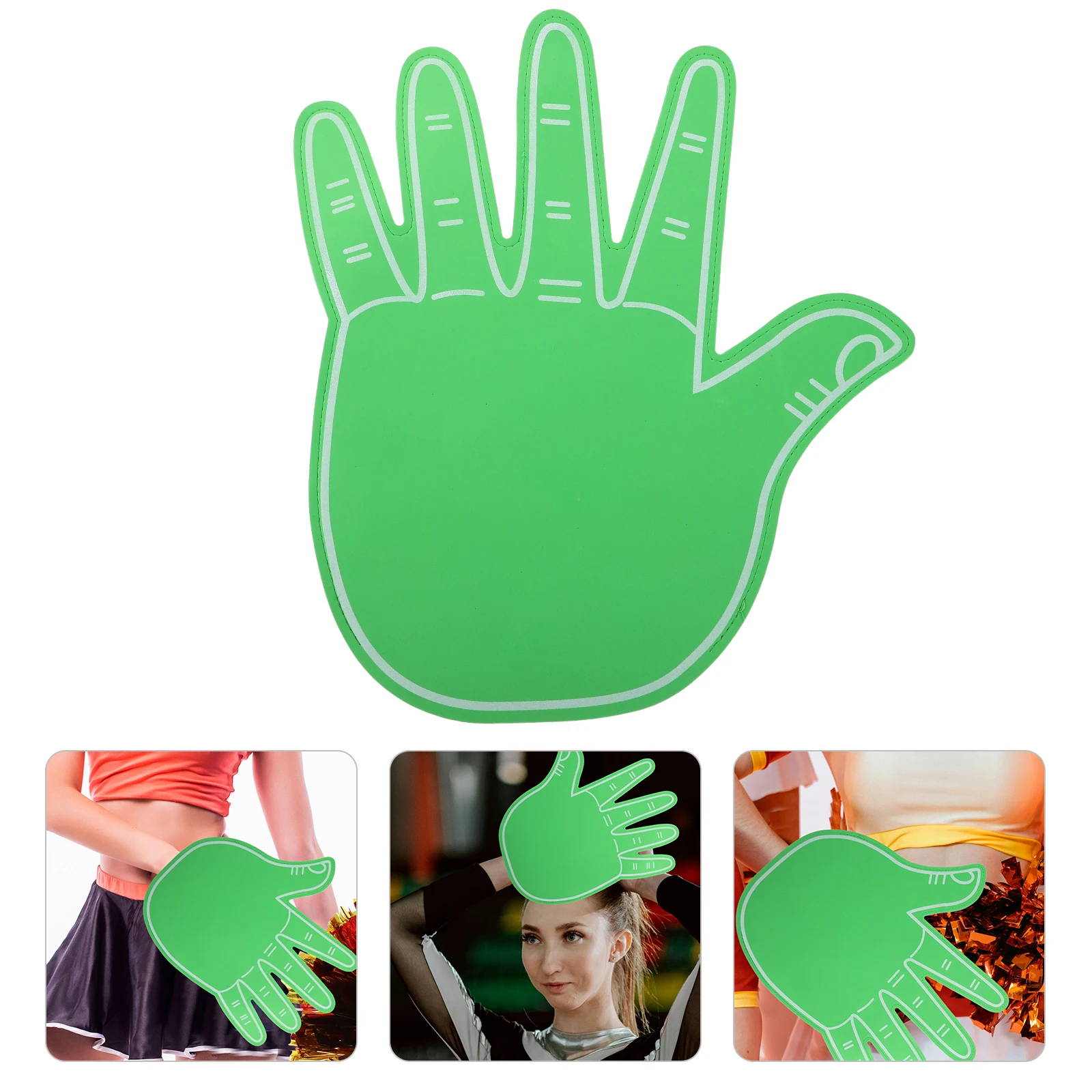 

One Piece Big Hand Cheering Glove Ergonomic Design with Extended Fingers for Loud Enthusiastic Support At Athletic Competitions