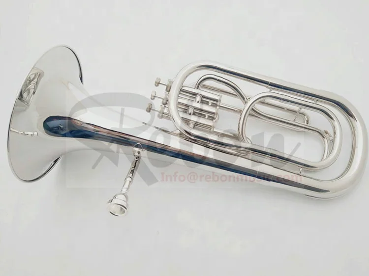 Weifang Rebon B Key Nickel Silver Baritone Tuba With Soft Case