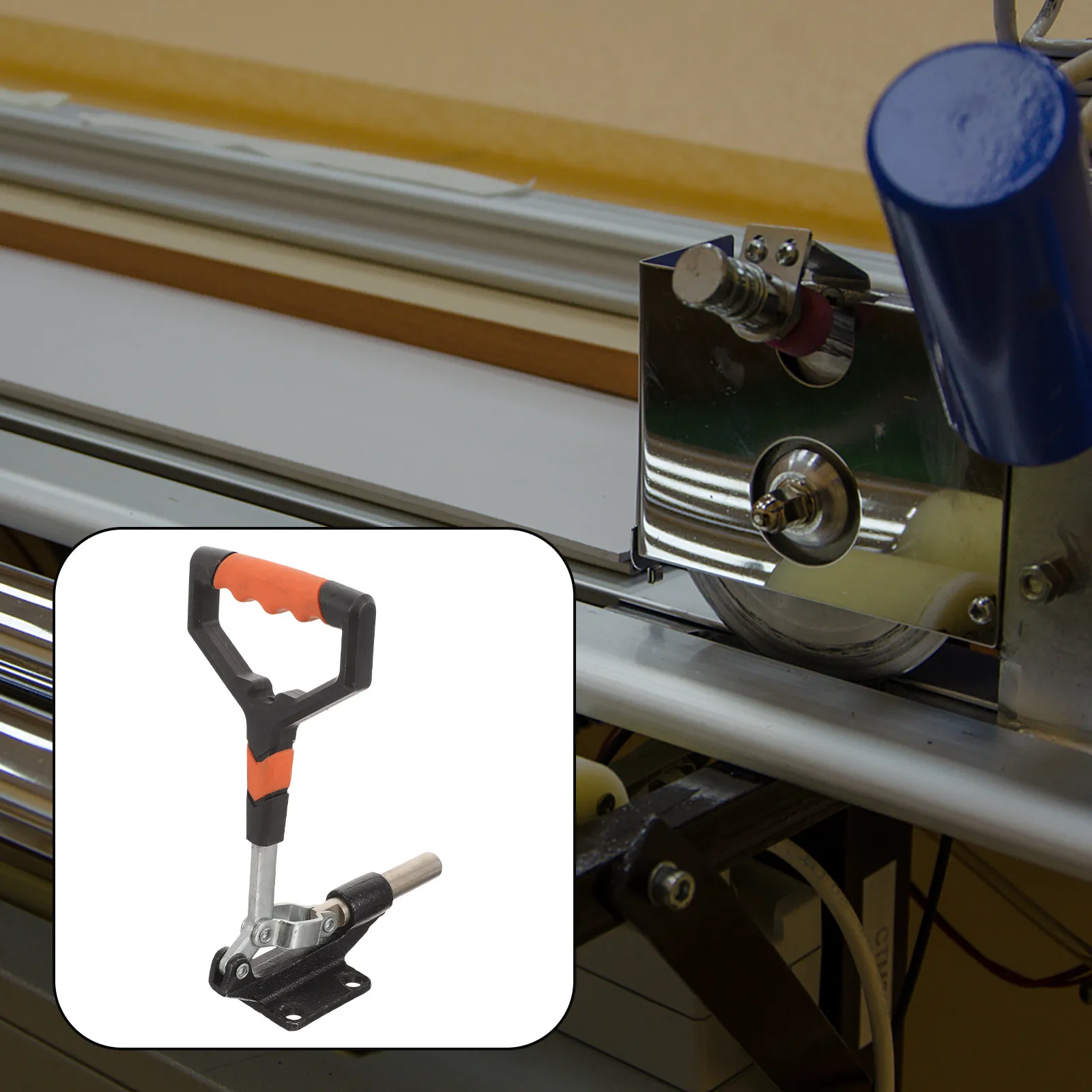 Heavy-Duty Iron and Plastic Heat Press Handle Fixture for Clamp-Type Hot Stamping Machine Replacement Part Thermal Transfer
