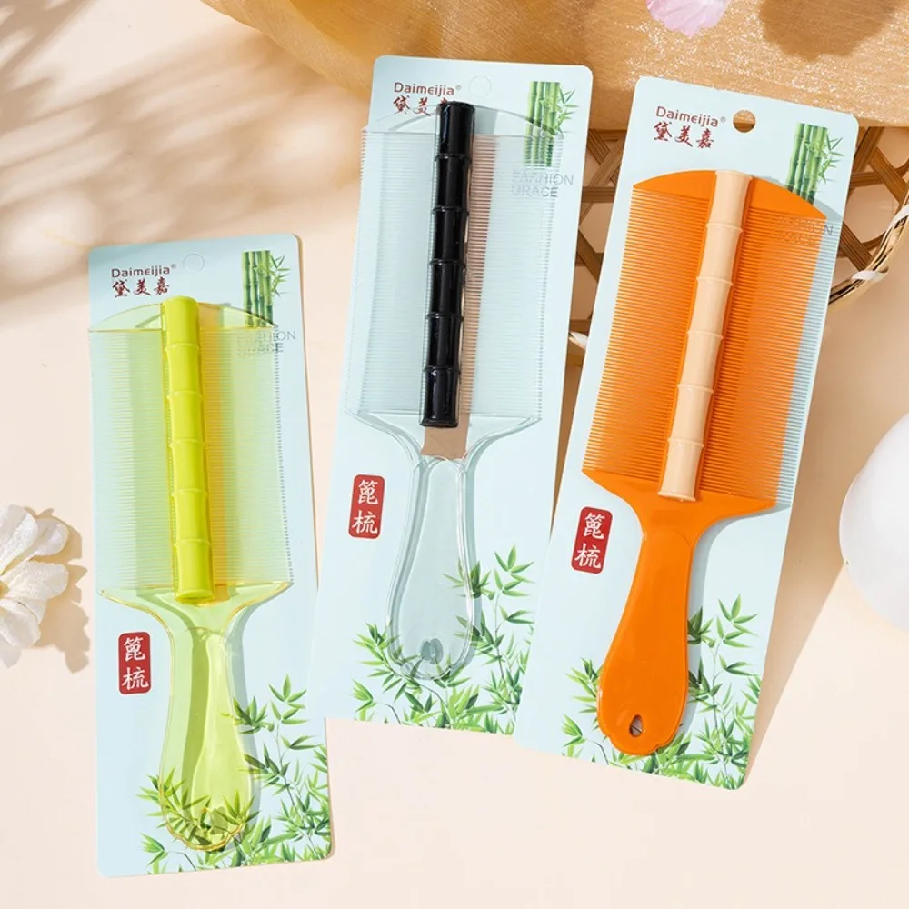 المحمولة على الوجهين الخيزران القمل مشط إزالة القشرة فروة الرأس فائقة الكثافة التطهير فروة الرأس مشط المهنية السلس تدليك مشط #4