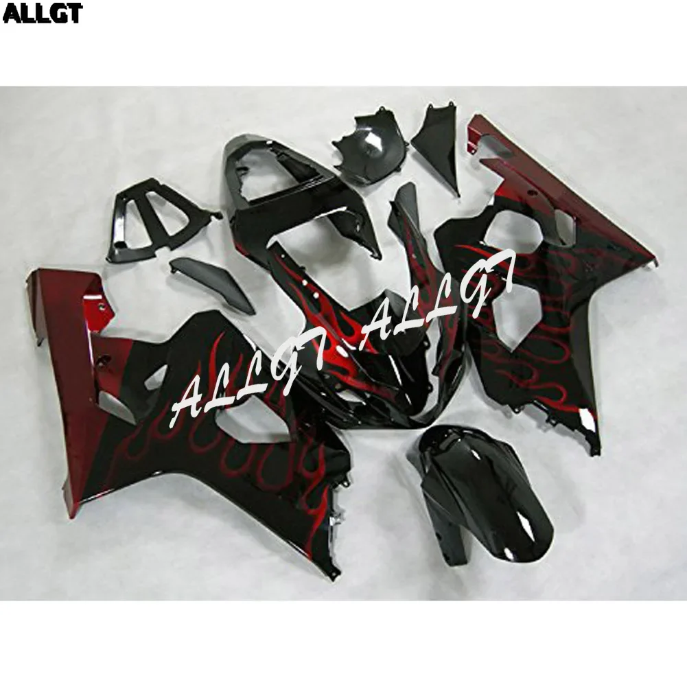 New Fairings Plastic Kit For SUZUKI GSX-R600 2004 2005 GSXR600 750 GSX-R750 04 05 K4 ABS Injection Mold Green Flame & Red Flame