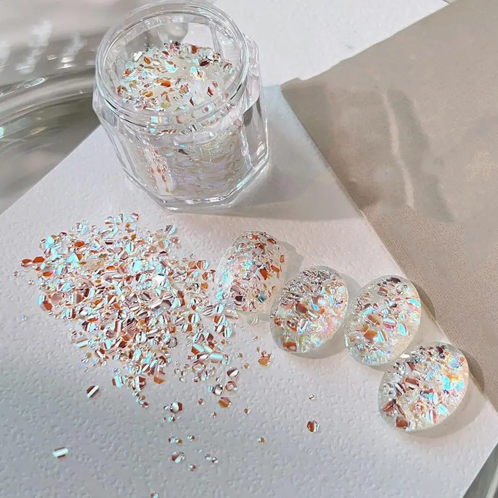 Flasy Ultra-mince hexagone ongles paillettes gros argent 3D vernis irisé bulle décoration Gel paillettes ongles Paillette C0X1