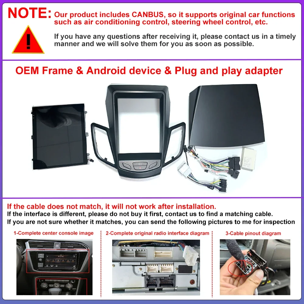 Wireless Android Auto Carplay Car Radio For Ford Fiesta MK7 2009-2016 Head Unit  MultimediaGPS Video Navigation Carplay
