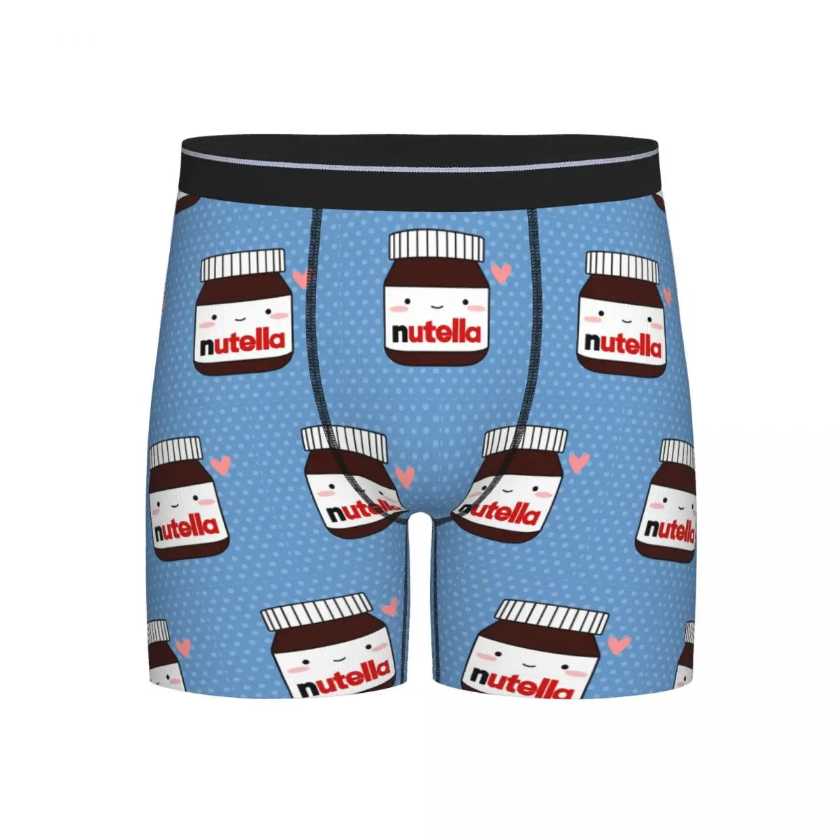 

Long Boxer Underpants Shorts Cute Nutella Jar Panties Male Comfortable Underwear for Homme Man Boyfriend Gifts