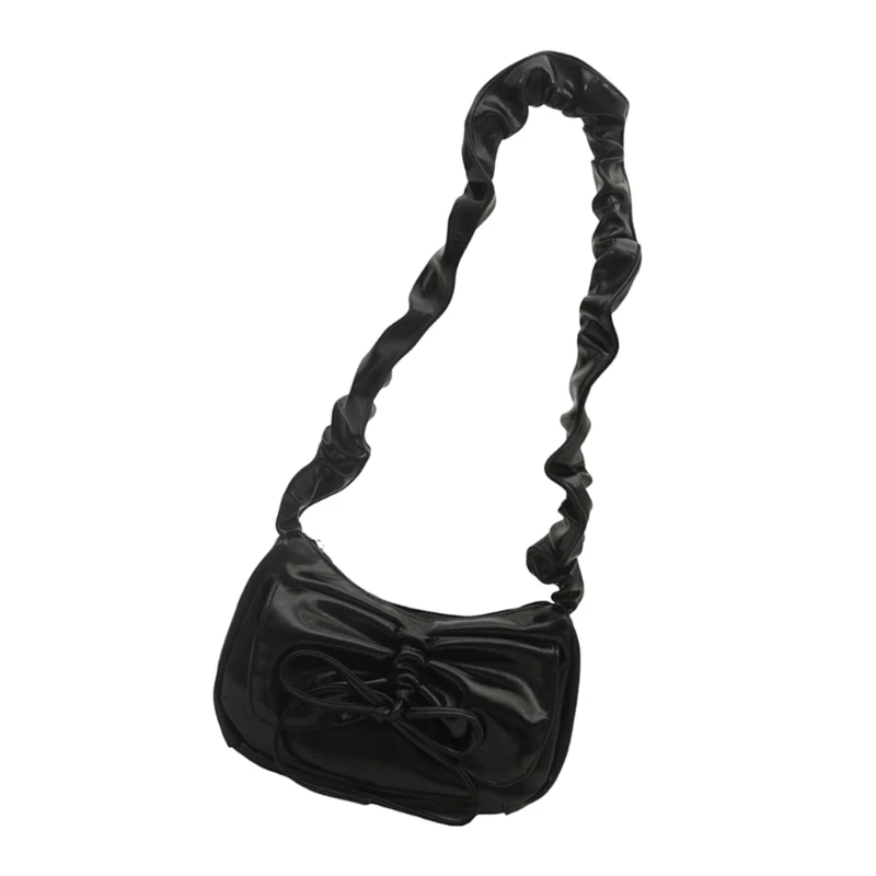 

Pleated Shoulder Bag Casual Unique Bowknot Fashion Purse