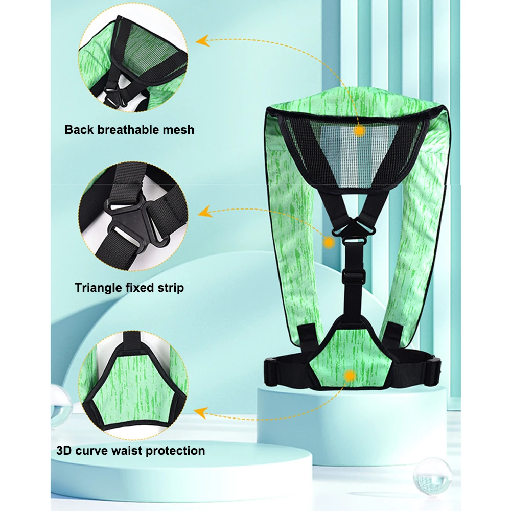 Manual/Automatic Inflatable Lifejacket Adult Lightweight Marine Fishing Portable High Buoyancy Vehicle Vest Lifejacket