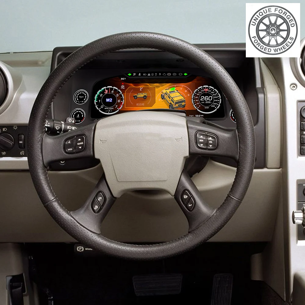 

Foforfor 12.3'' LCD Digital Cluster for Hummer H2 2003-2009 Car Multimedia Player Speed Meter Screen Dashboard Panel