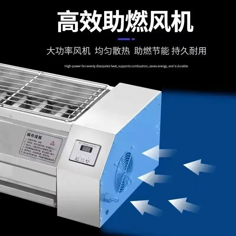 Outdoor Stall Roast Oyster skewers BBQ Stove new Commercial Gas Black Diamond Gas BBQ Stove Gas BBQ Stove