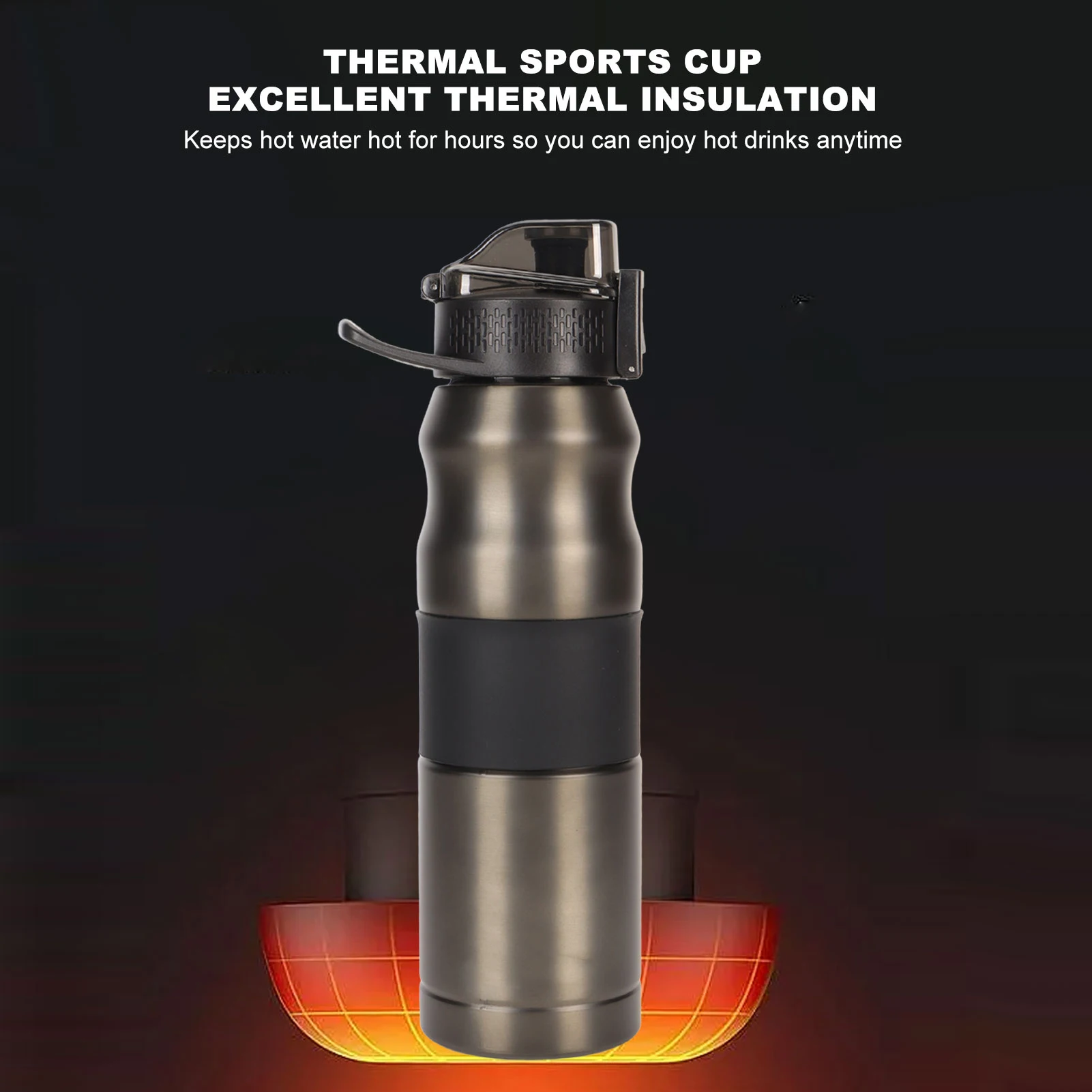 Stainless Steel Vacuum Insulation Bottle 22oz Lasting Thermal Sports Cup Water Bottle For Traveling Sports